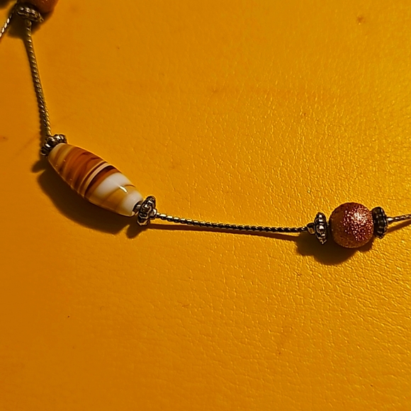 Gemstone, Glass Beads, Sterling Silver Metal Beads, Sterling Silver, Long 76 In. - Picture 3 of 9